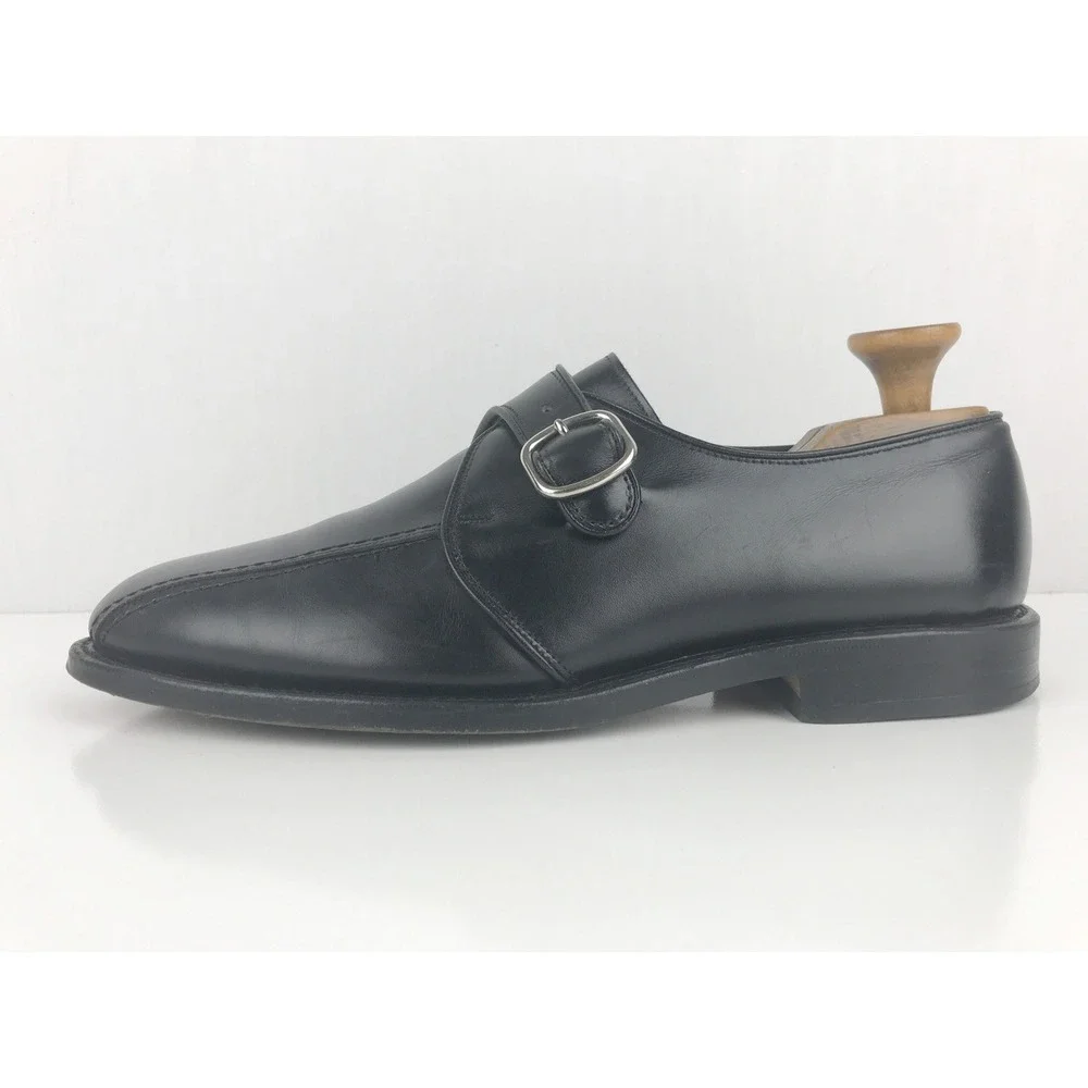 Allen Edmonds‎ CONCORD Black Leather Monk Strap Dress Shoes Men's 9.5 C